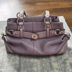 Coach light purple vintage-style handbag